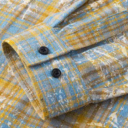 UNIQUE RETRO PLAID SHIRT