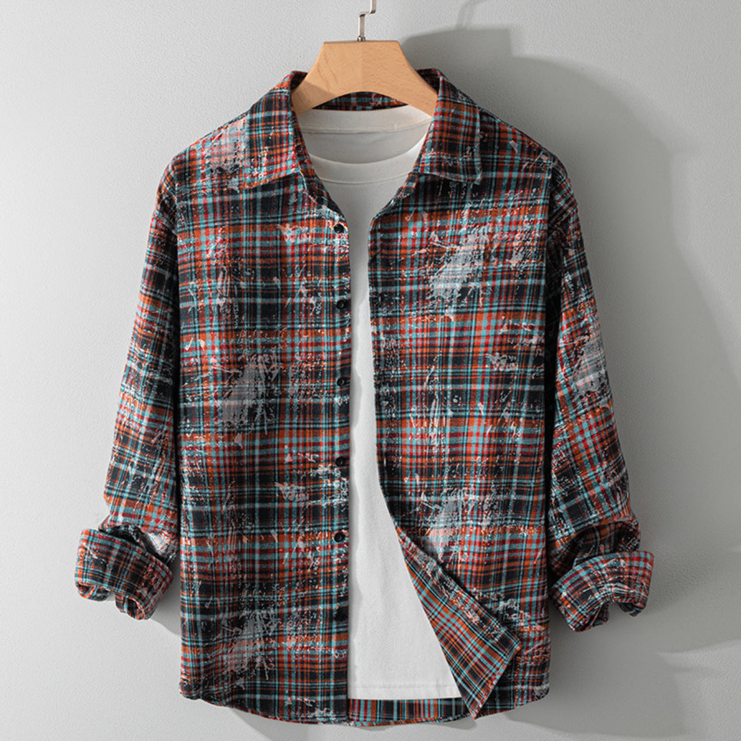 UNIQUE RETRO PLAID SHIRT