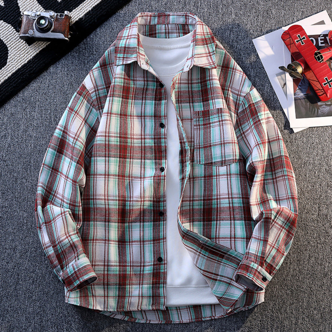 CASUAL PLAID OVERSHIRT