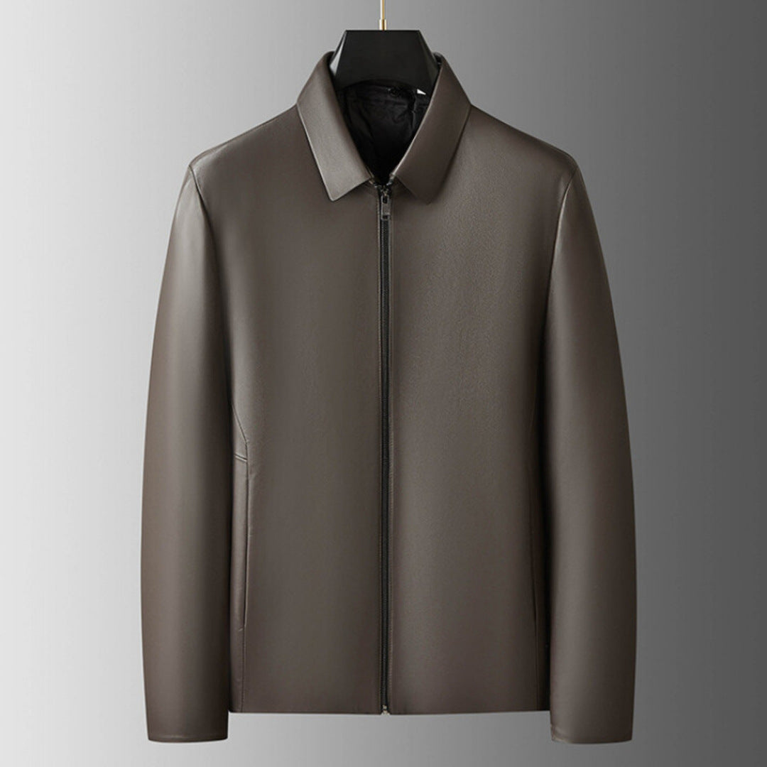 SUPREME ZIP LEATHER JACKET