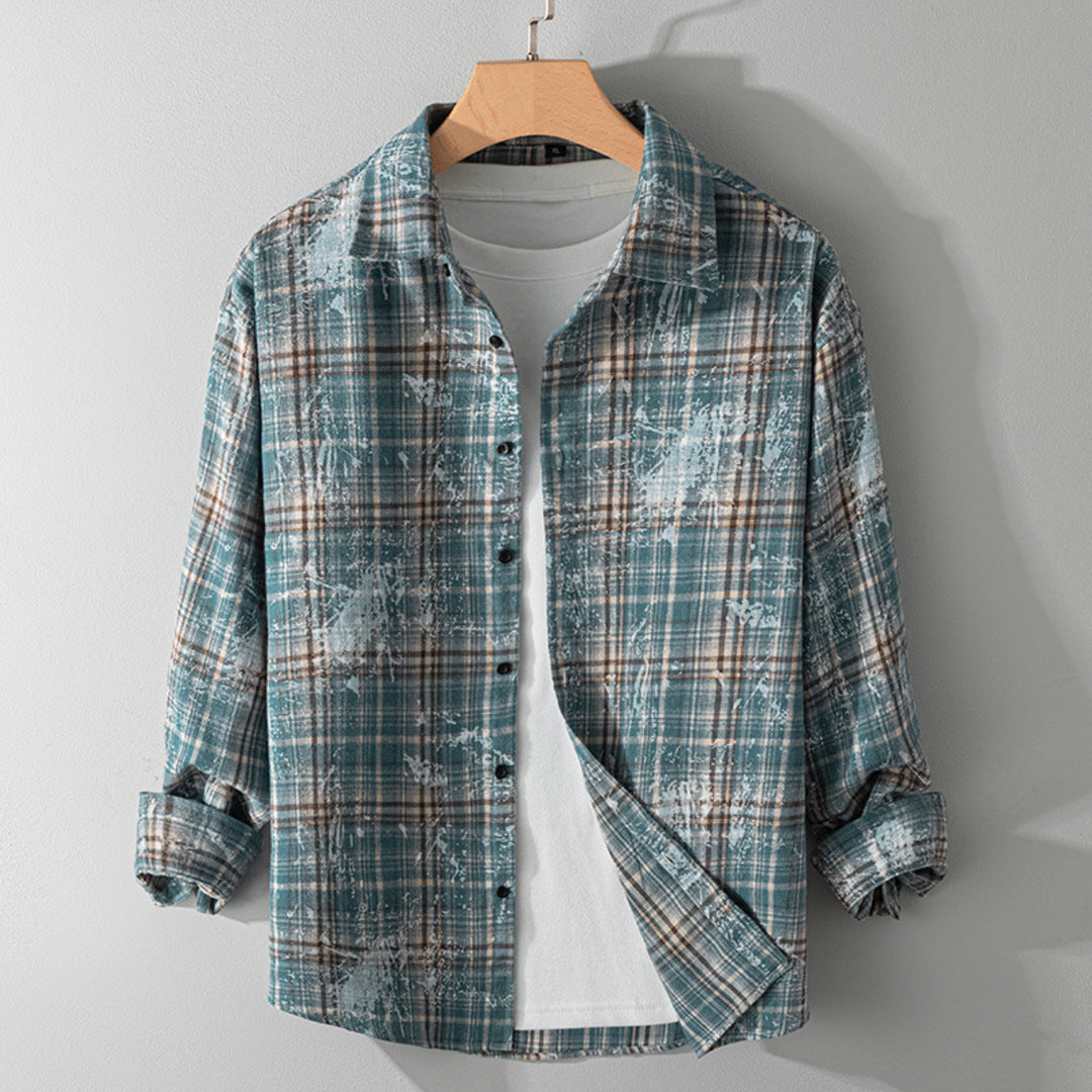 UNIQUE RETRO PLAID SHIRT
