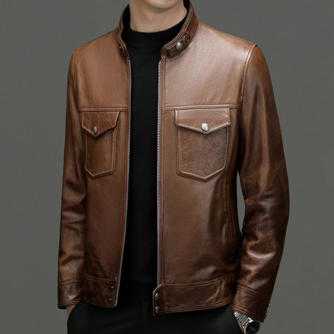 LUXURIOUS STAND COLLAR JACKET