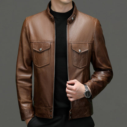 LUXURIOUS STAND COLLAR JACKET