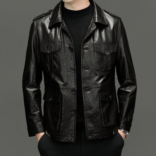 MULTI-POCKET LEATHER JACKET