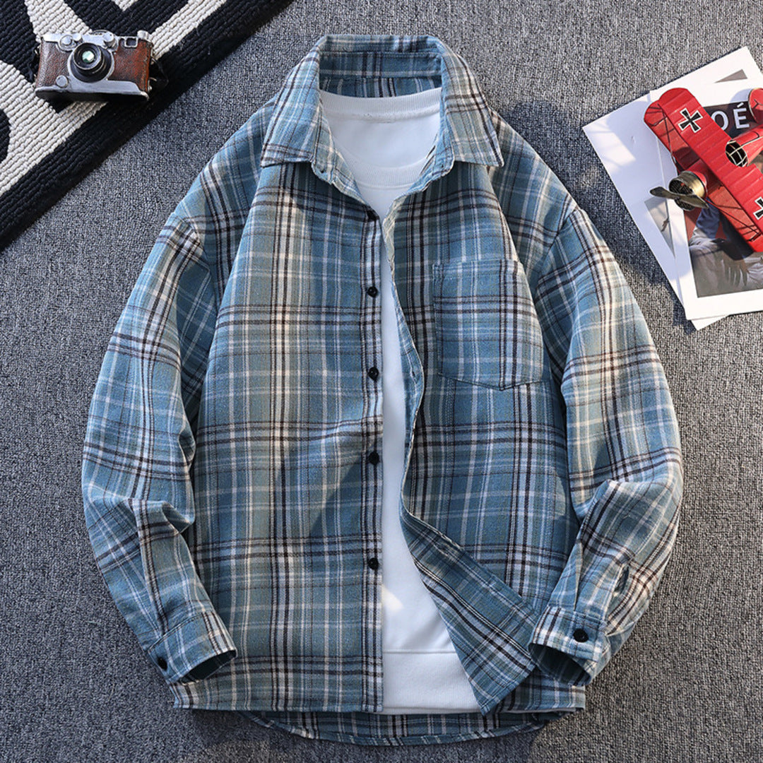 CASUAL PLAID OVERSHIRT