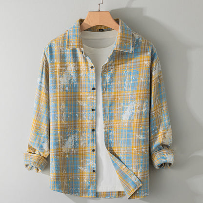 UNIQUE RETRO PLAID SHIRT