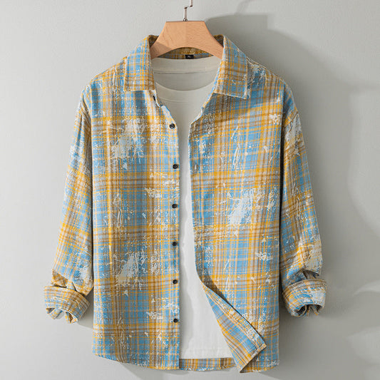 UNIQUE RETRO PLAID SHIRT
