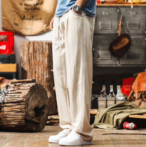 RETRO WIDE-LEG TRAVEL TROUSERS