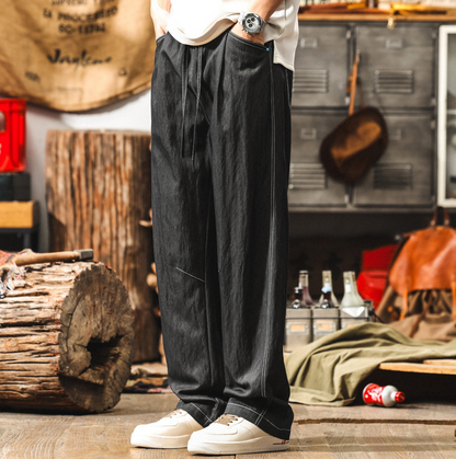 RETRO WIDE-LEG TRAVEL TROUSERS