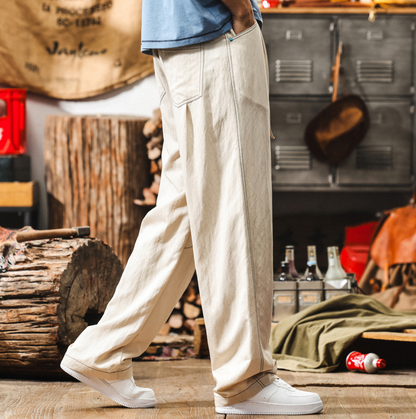 RETRO WIDE-LEG TRAVEL TROUSERS