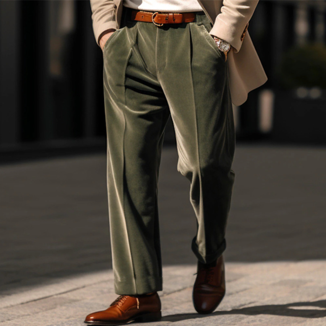 VELVET BUSINESS TROUSERS