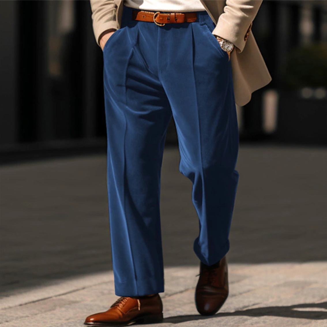 VELVET BUSINESS TROUSERS