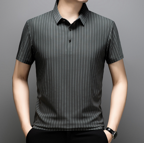SEAMLESS STRIPED POLO SHIRT
