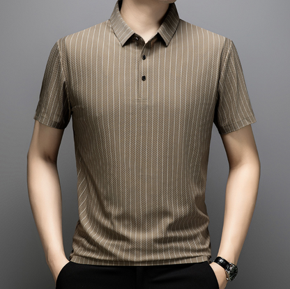 SEAMLESS STRIPED POLO SHIRT