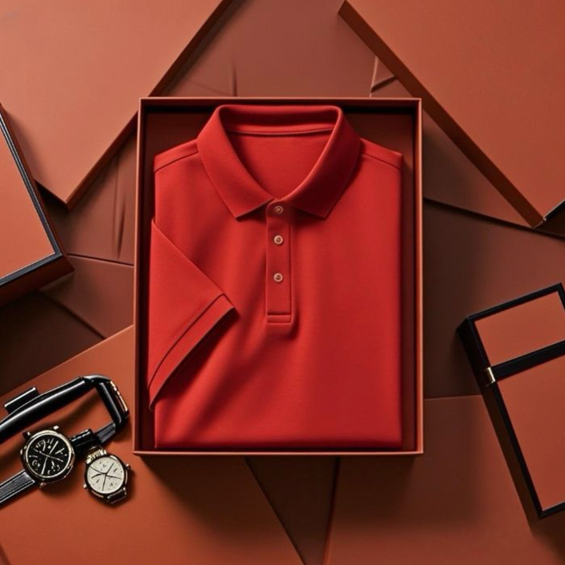 SLIT LAPEL POLO SHIRT