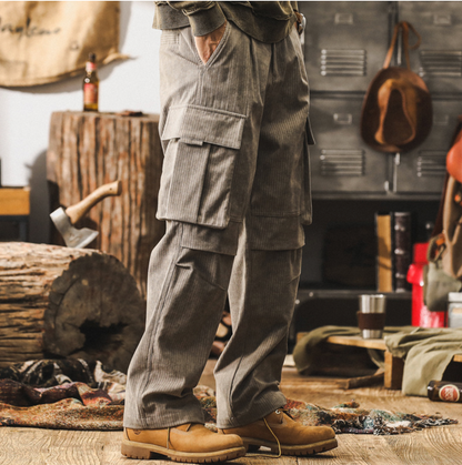 CORDUROY CARGO TROUSERS
