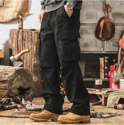 CORDUROY CARGO TROUSERS