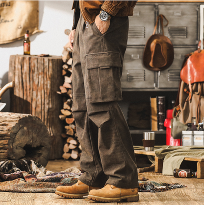 CORDUROY CARGO TROUSERS