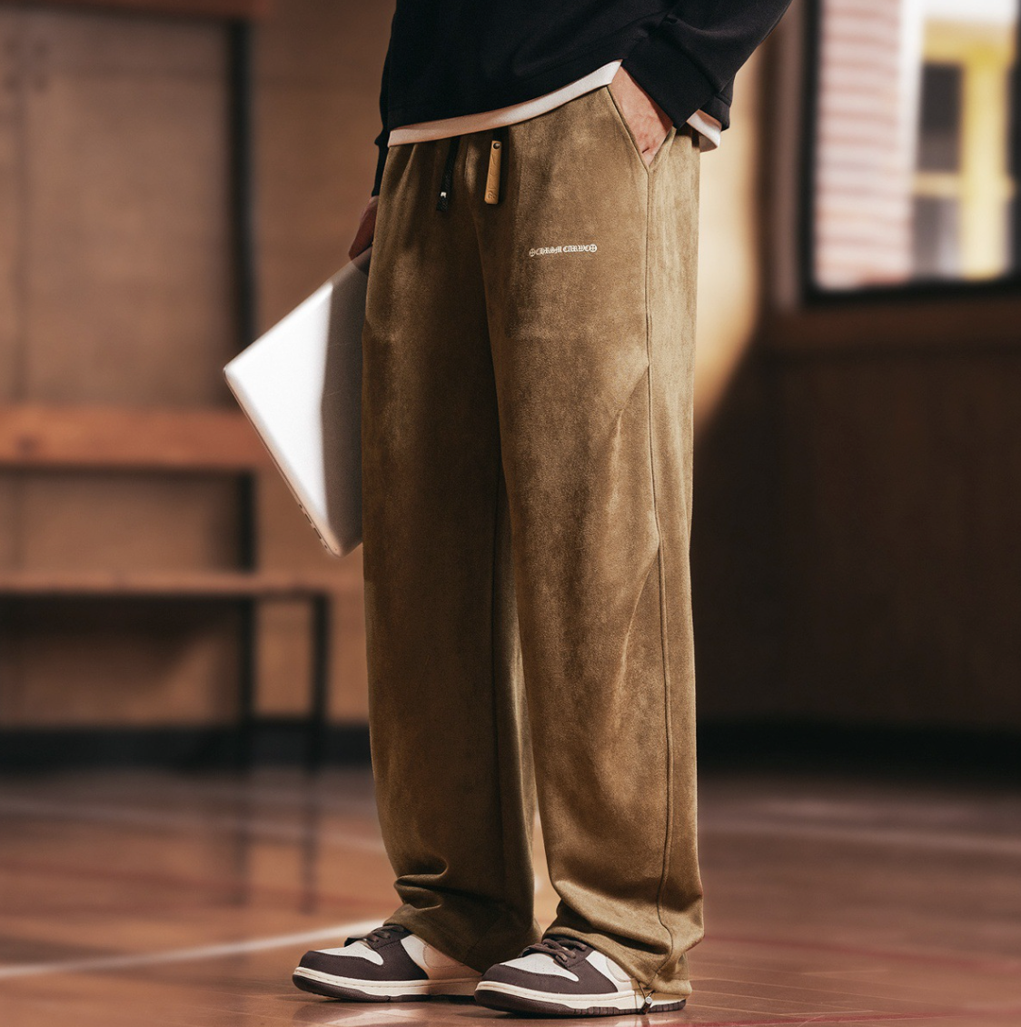 TRAVEL SUEDE COMFORTABLE TROUSERS
