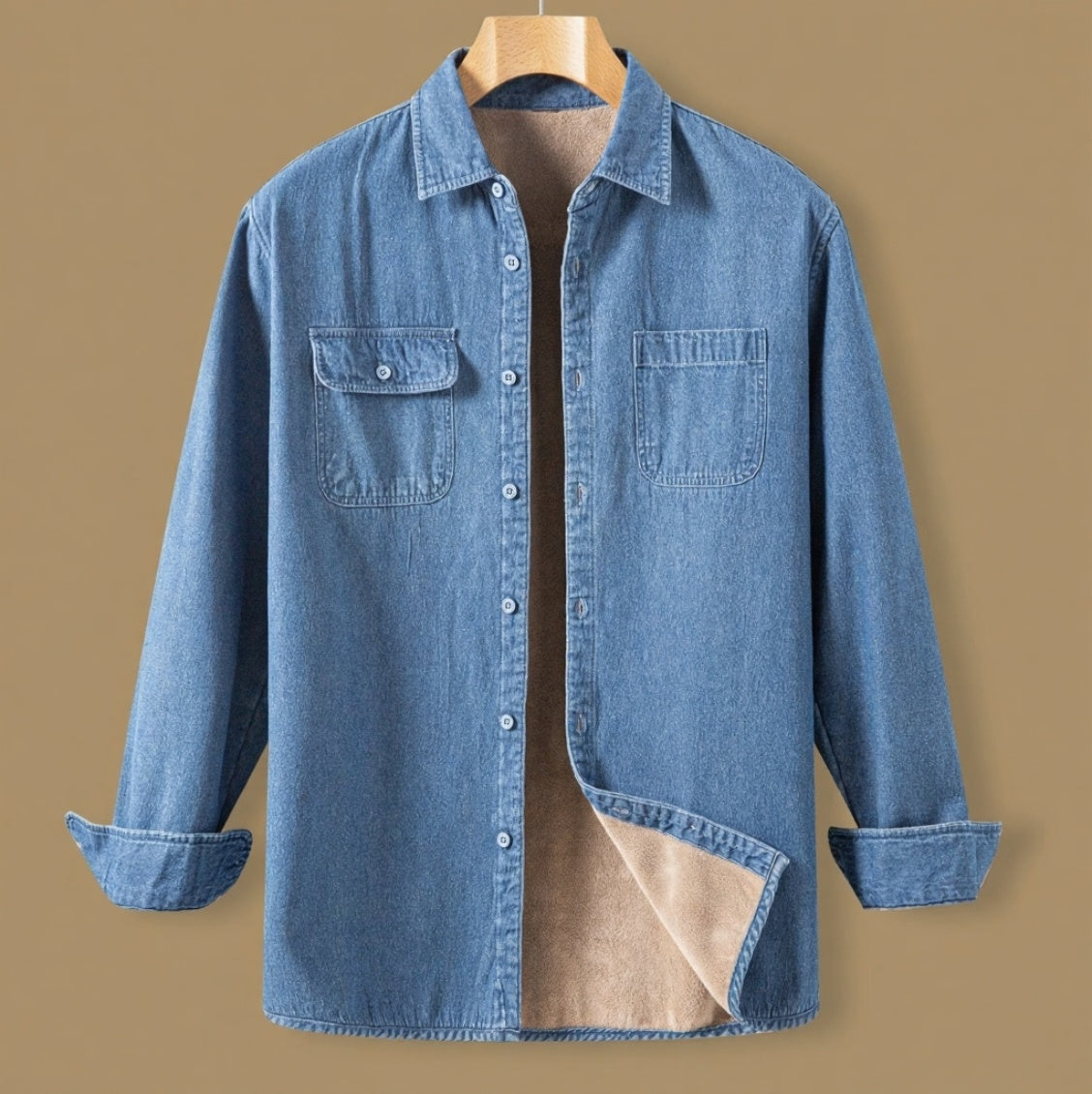 DENIM WARM PLUSH SHIRT