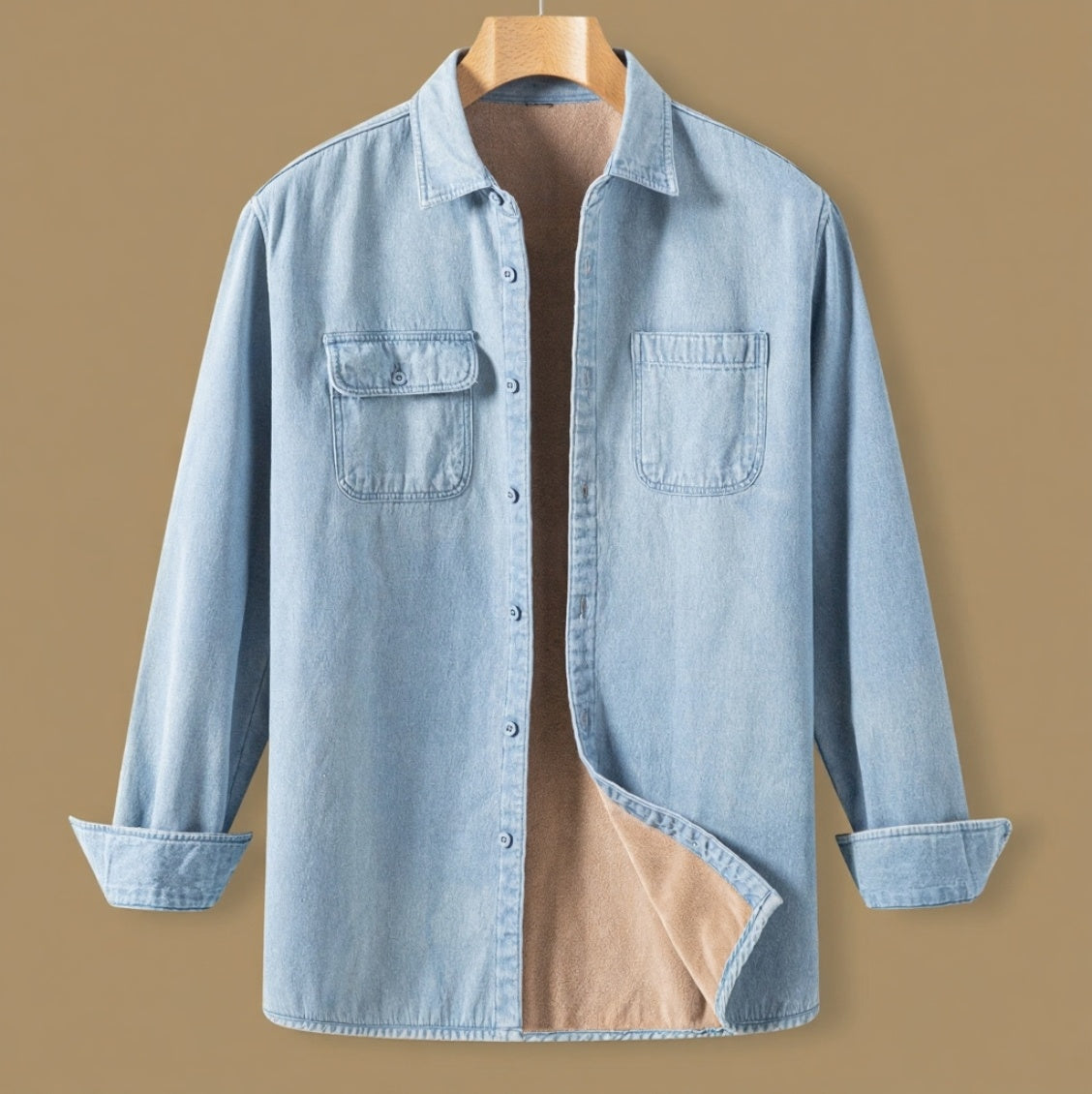 DENIM WARM PLUSH SHIRT