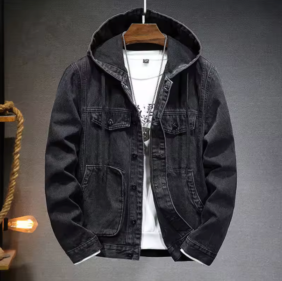 HOODED JEANS JACKET