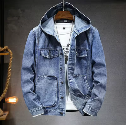 HOODED JEANS JACKET