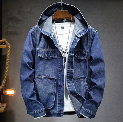 HOODED JEANS JACKET
