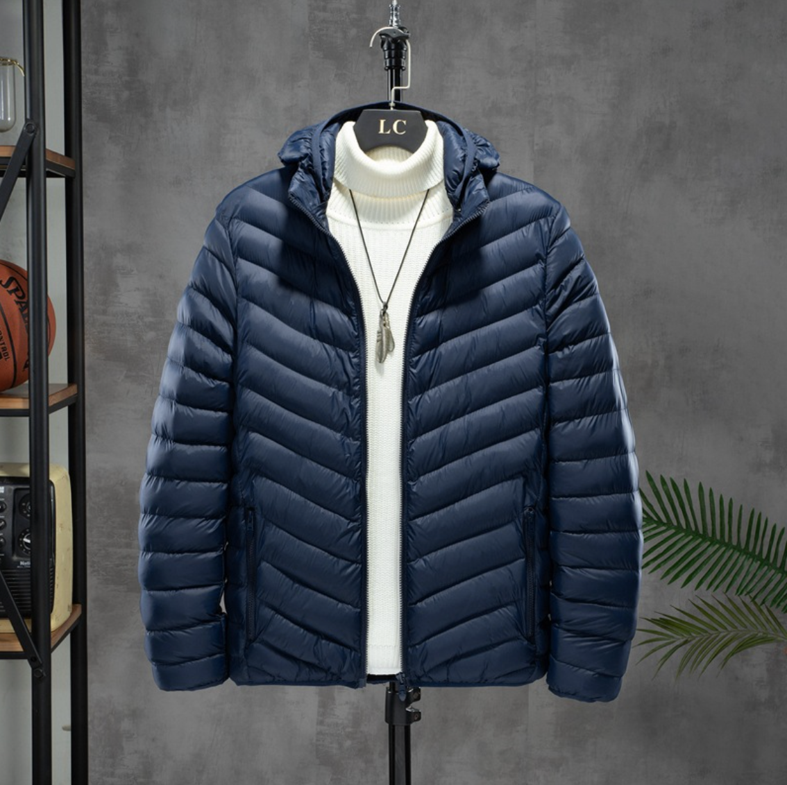 RIBBED HOODED JACKET