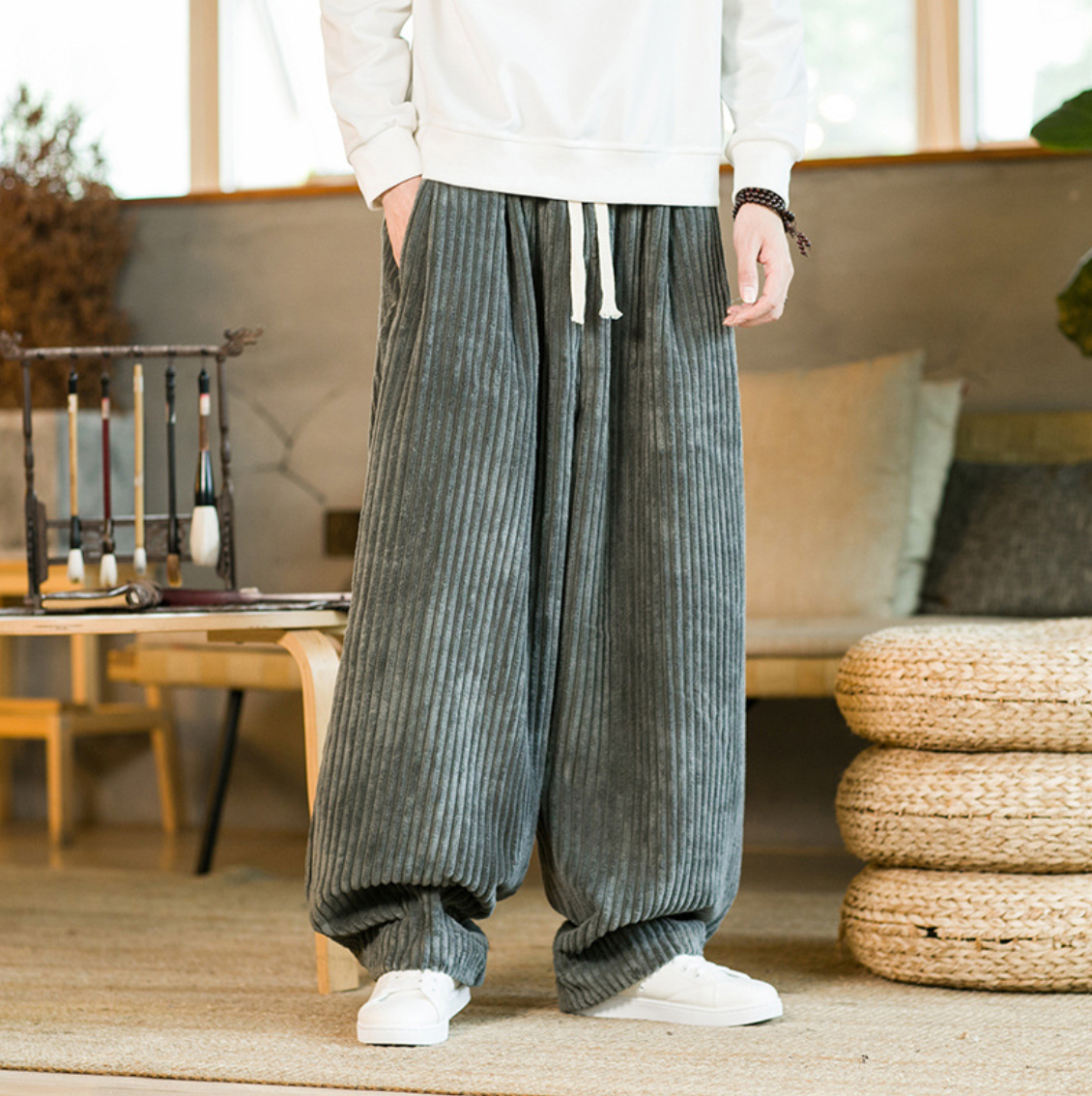 CORDUROY LANTERN TROUSERS