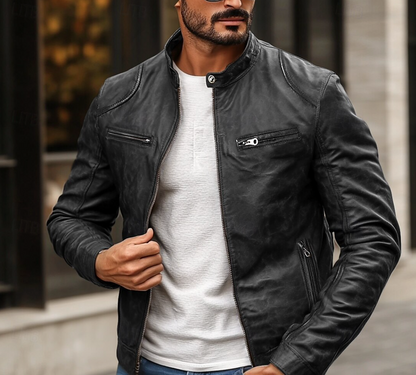 FIT LEATHER JACKET