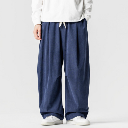 CORDUROY WIDE-LEG TROUSERS
