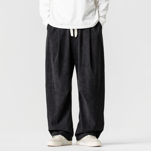 CORDUROY WIDE-LEG TROUSERS