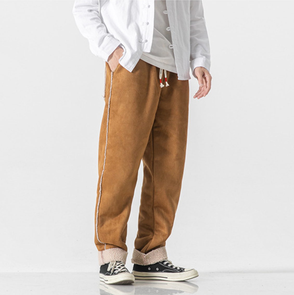 VELVET-LINED WARM TROUSERS