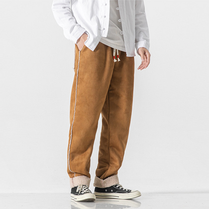 VELVET-LINED WARM TROUSERS