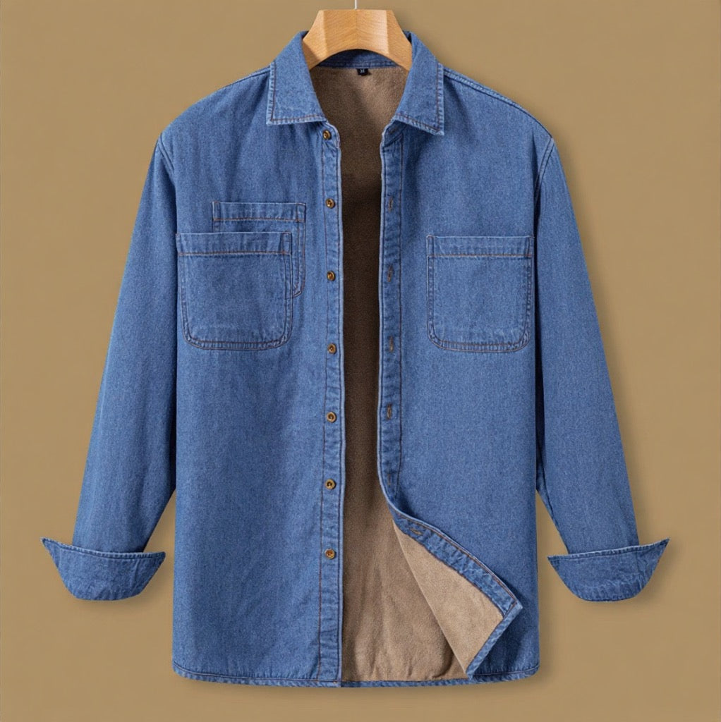 DENIM WARM PLUSH SHIRT