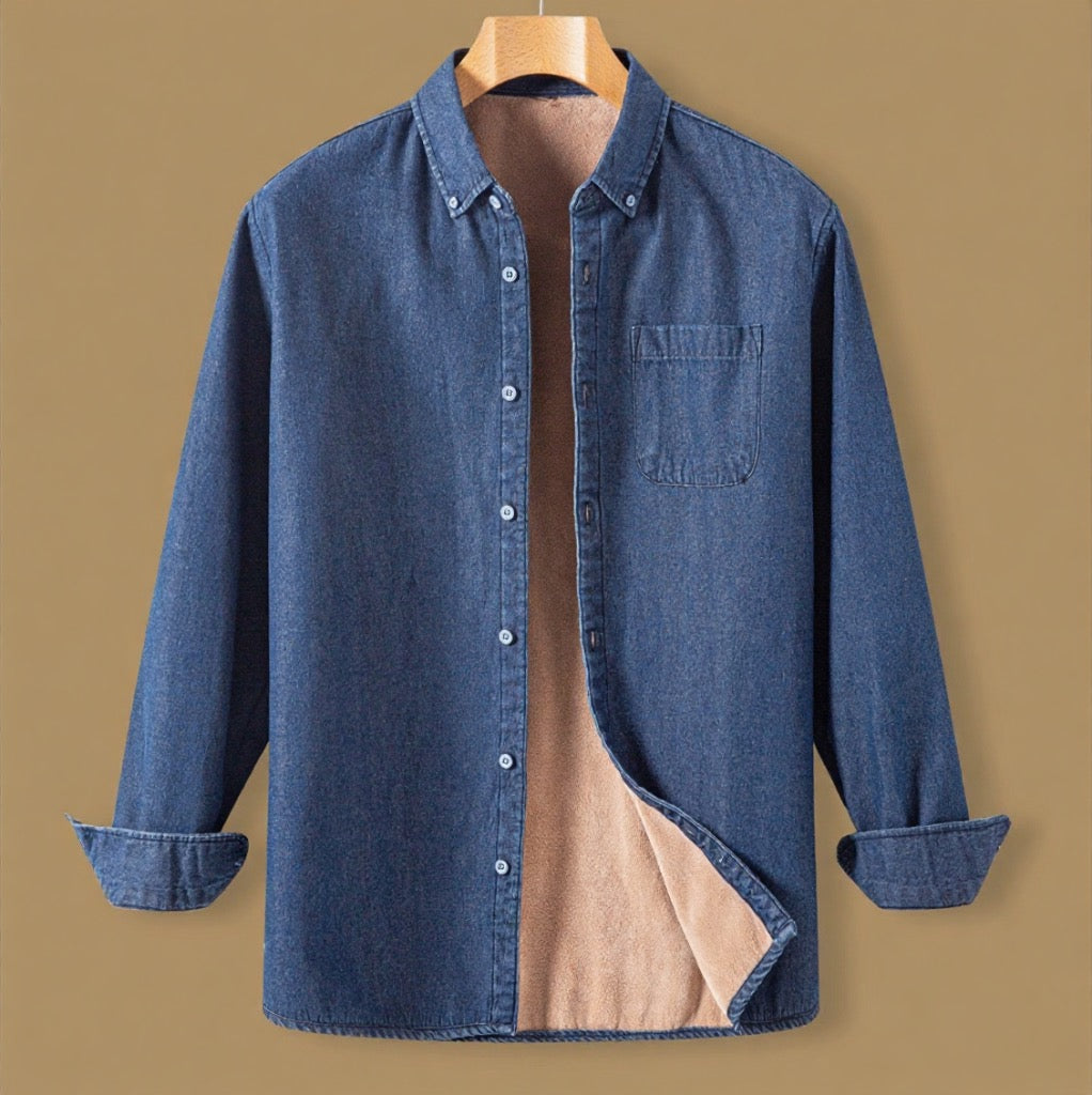 DENIM WARM PLUSH SHIRT
