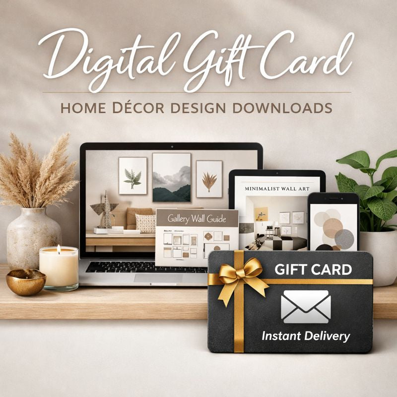 Digital Gift Card – Home Décor Design Downloads (Instant Email Delivery)